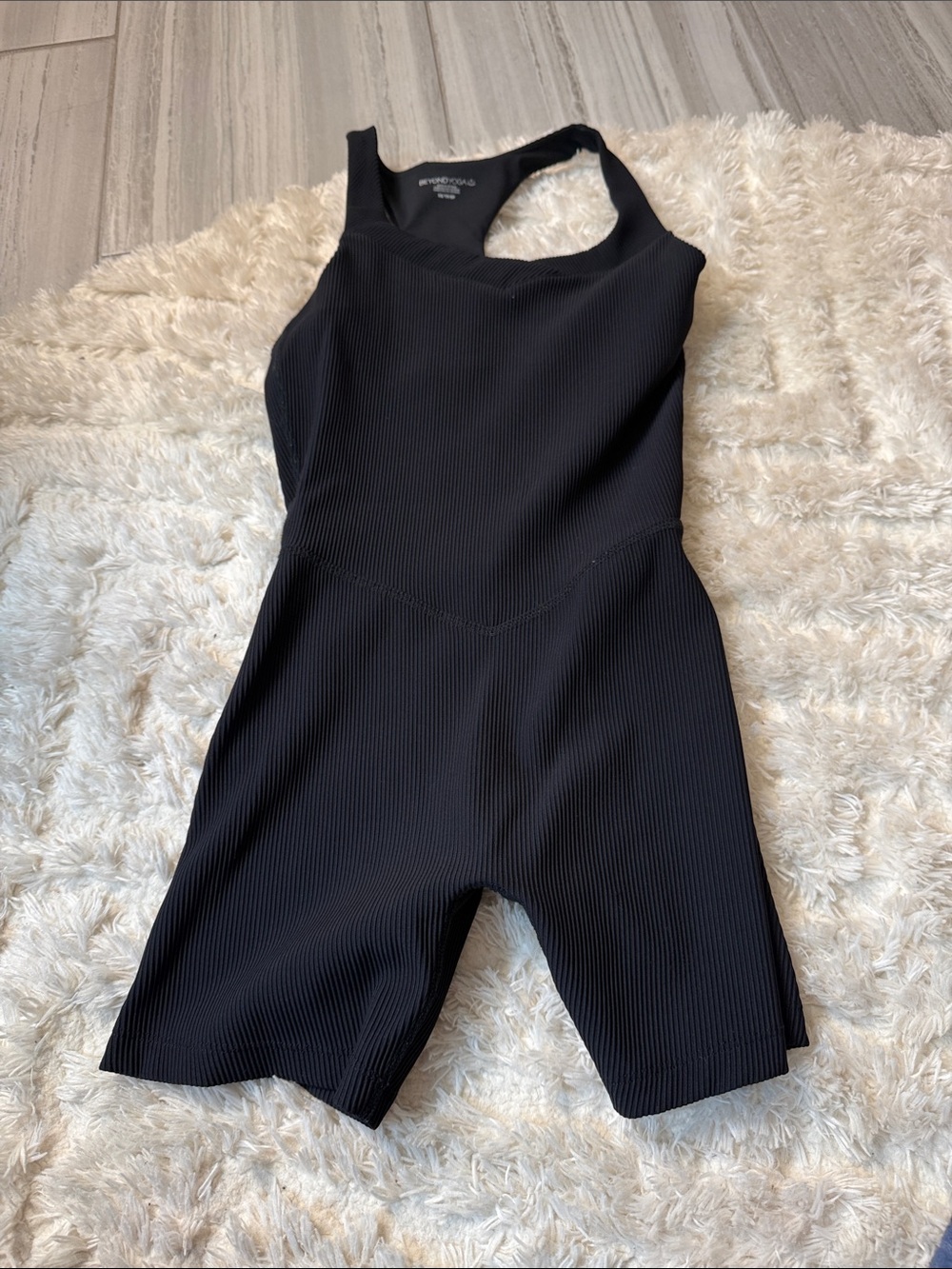 Beyond Yoga Routine Ribbed Biker Jumpsuit - Picture 4 of 6